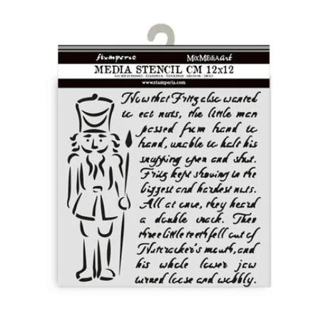 Stamperia - Alice in Christmas Thick Stencil 12x12cm Soldiers (KSTDS58)