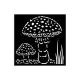 Stamperia Whispering Woods Thick Stencil 12x12cm Mushrooms (KSTDS59)