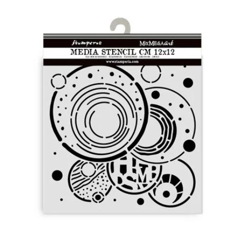 Stamperia Furry Friends Thick Stencil 12x12cm Vibrant Circles (KSTDS62)