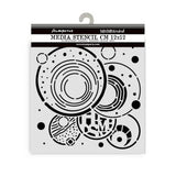 Stamperia Furry Friends Thick Stencil 12x12cm Vibrant Circles (KSTDS62)