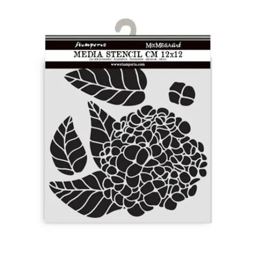 Stamperia Quiet Days Thick Stencil 12x12cm Hydrangea (KSTDS64)