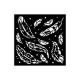 Stamperia Herbarium Silvae Thick Stencil 12x12cm Feather Pattern (KSTDS67)