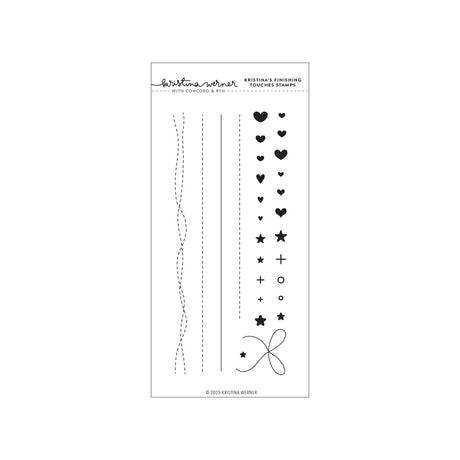 Concord & 9th - Kristina's Finishing Touches Stamp Set (4 x 8), Dies & Stencil Bundle - Postage as per Actual