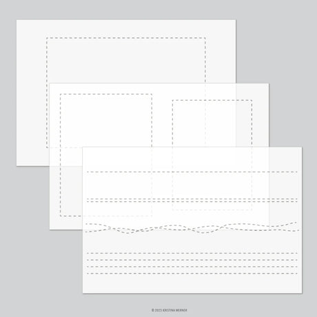 Concord & 9th - Kristina's Finishing Touches Stamp Set (4 x 8), Dies & Stencil Bundle - Postage as per Actual