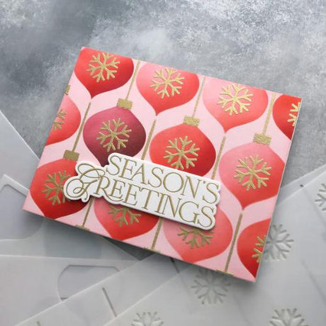 Concord & 9th - Elegant Holiday Greetings Stamp Set(4x6) and Die Bundle