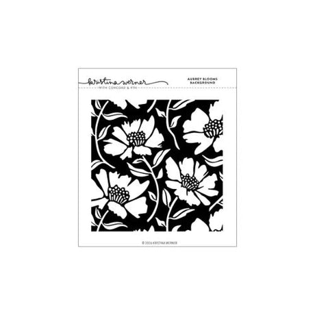 Concord & 9th - Aubrey Blooms Background Stamp (6 x 6) & Stencil Bundle - Postage as per Actual