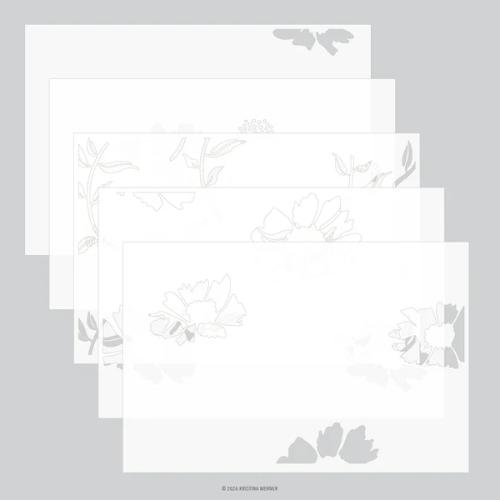Concord & 9th - Aubrey Blooms Background Stamp (6 x 6) & Stencil Bundle - Postage as per Actual