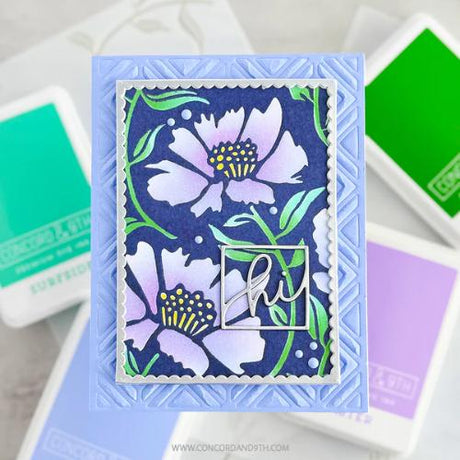 Concord & 9th - Aubrey Blooms Background Stamp (6 x 6) & Stencil Bundle - Postage as per Actual