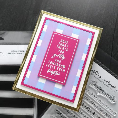 Concord & 9th - Bold Stripes Greetings Stamps (6 x 8)