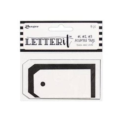Letter It™ Black & White Assorted Tags, 18pc LES63902