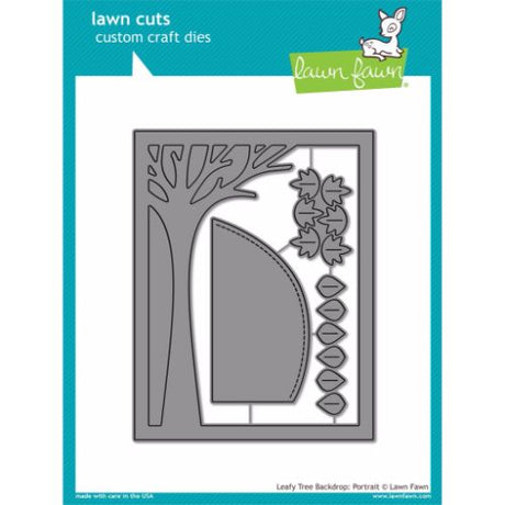 Lawn Fawn - Leafy tree backdrop Dies: portrait - Krafters Cart