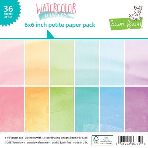 Lawn Fawn - Paper - Watercolor Wishes - Petite Paper Pack