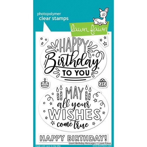 Lawn Fawn - Stamps - Giant Birthday Messages