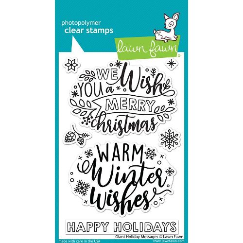 Lawn Fawn - Stamps - Giant Holiday Messages