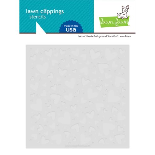 Lawn Fawn - Lawn Clippings - Lots of Hearts Background Stencils