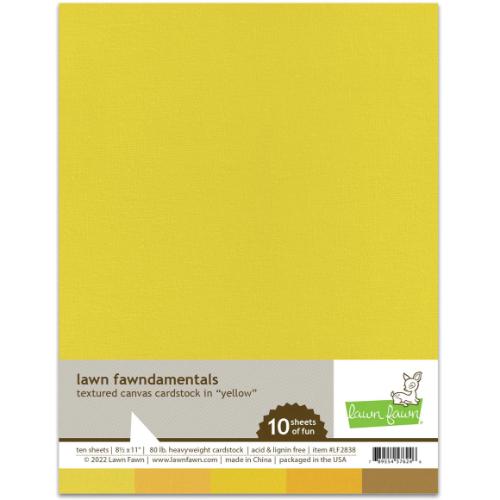 Lawn Fawn - Textured Canvas Cardstock - Yellow