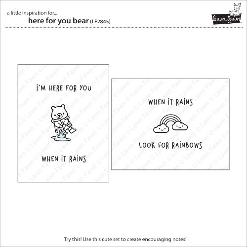 Lawn Fawn - Stamps - Here for You Bear
