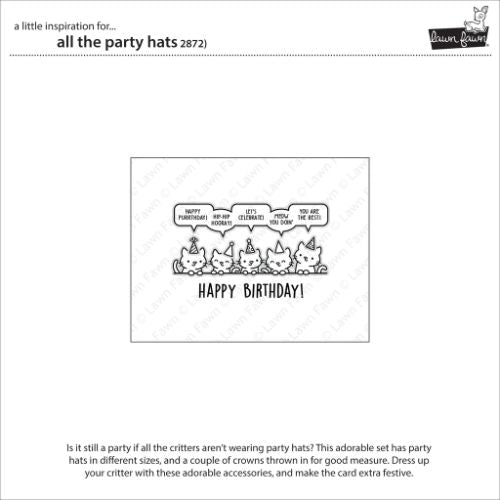 Lawn Fawn - Stamps - All the Party Hats