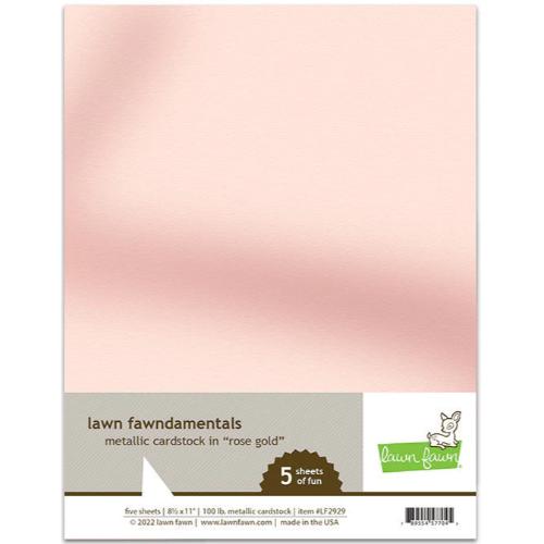Lawn Fawn - Metallic Cardstock - Rose Gold