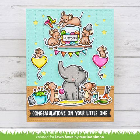 Lawn Fawn - Stamps - Elephant Parade Add-On