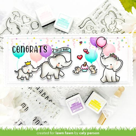 Lawn Fawn - Stamps - Elephant Parade Add-On