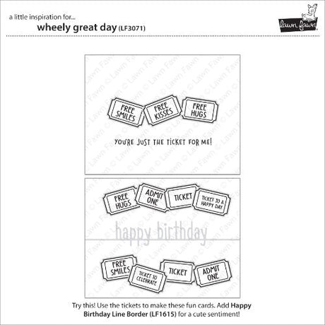 Lawn Fawn - Stamps - Wheely Great Day