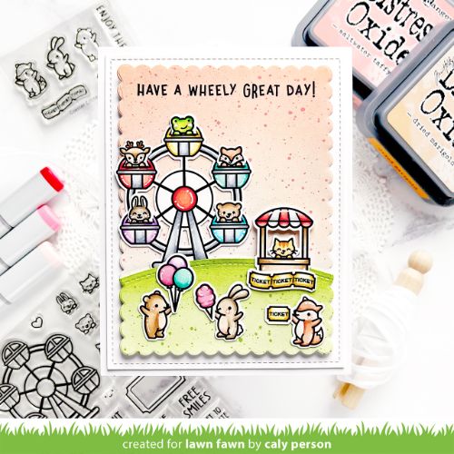 Lawn Fawn - Stamps - Wheely Great Day