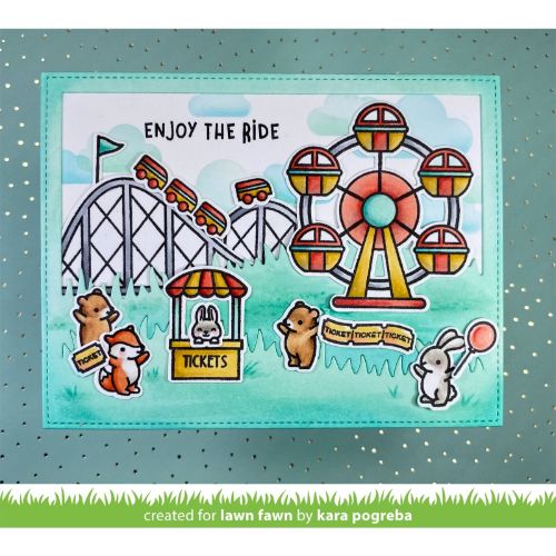 Lawn Fawn - Stamps - Coaster Critters Flip-Flop