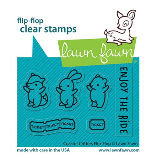 Lawn Fawn - Stamps - Coaster Critters Flip-Flop