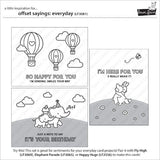 Lawn Fawn - Stamps - Offset Sayings: Everyday