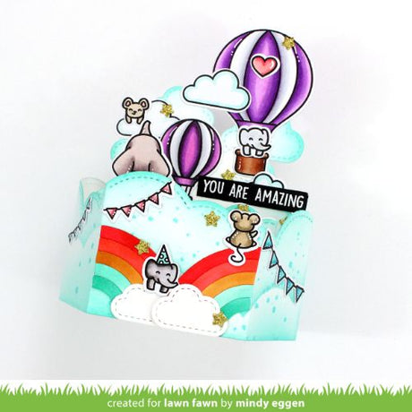 Lawn Fawn - Lawn Cuts - Platform Pop-Up Cloud Inserts Dies