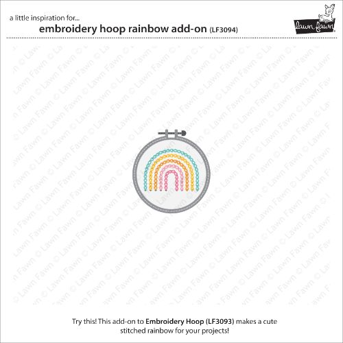 Lawn Fawn - Lawn Cuts - Embroidery Hoop Rainbow Add-On Die