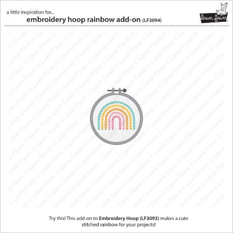 Lawn Fawn - Lawn Cuts - Embroidery Hoop Rainbow Add-On Die