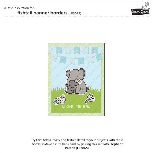 Lawn Fawn - Lawn Cuts - Fishtail Banner Borders Dies