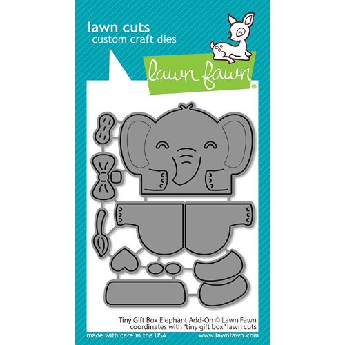 Lawn Fawn - Lawn Cuts - Tiny Gift Box Elephant Add-On Dies