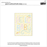 Lawn Fawn - Lawn Cuts - Giant Outlined Hello Baby Die