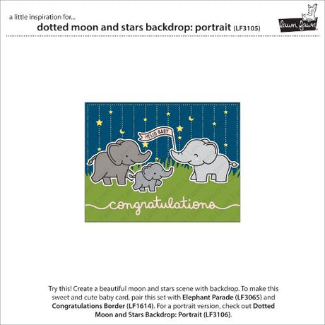 Lawn Fawn - Lawn Cuts - Dotted Moon and Stars Backdrop: Landscape Die