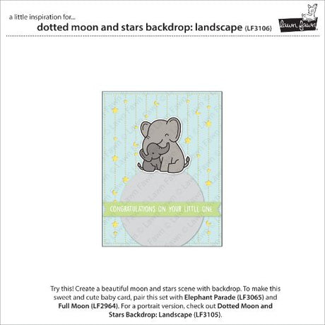 Lawn Fawn - Lawn Cuts - Dotted Moon and Stars Backdrop: Portrait Die