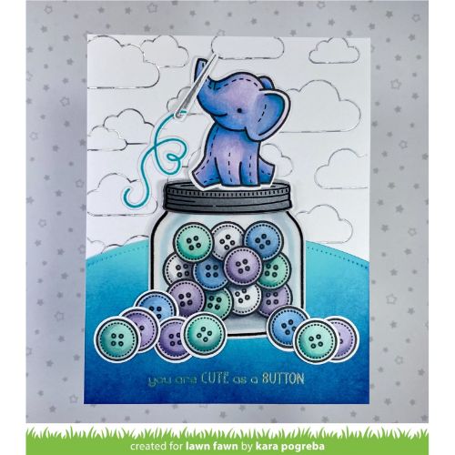 Lawn Fawn - Hot Foil - Cloud Background Hot Foil Plate