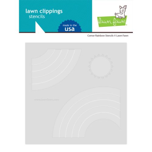 Lawn Fawn - Lawn Clippings - Corner Rainbow Stencils