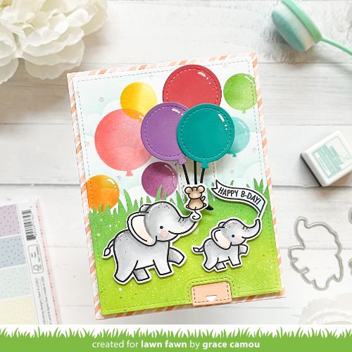 Lawn Fawn - Lawn Clippings - Balloons Stencil
