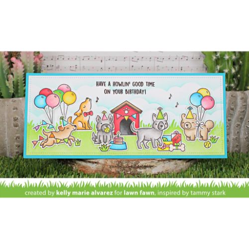 Lawn Fawn - Stamps - Yappy Birthday Add-on