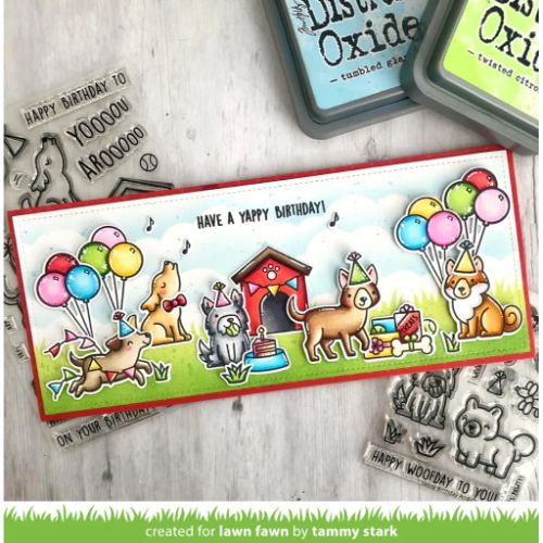 Lawn Fawn - Stamps - Yappy Birthday Add-on