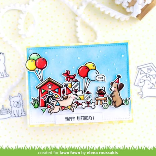 Lawn Fawn - Stamps - Yappy Birthday Add-on
