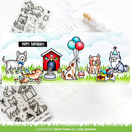 Lawn Fawn - Stamps - Yappy Birthday Add-on
