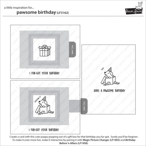 Lawn Fawn - Stamps - Pawsome Birthday