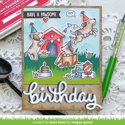 Lawn Fawn - Stamps - Pawsome Birthday