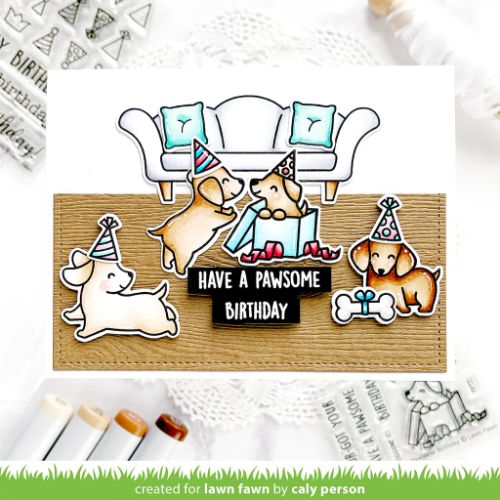 Lawn Fawn - Stamps - Pawsome Birthday