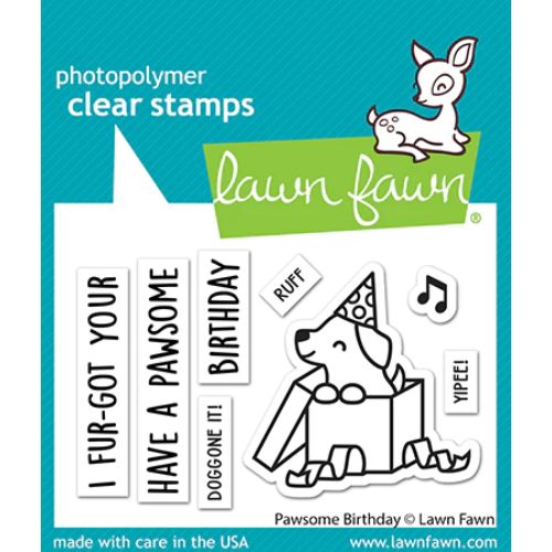 Lawn Fawn - Stamps - Pawsome Birthday