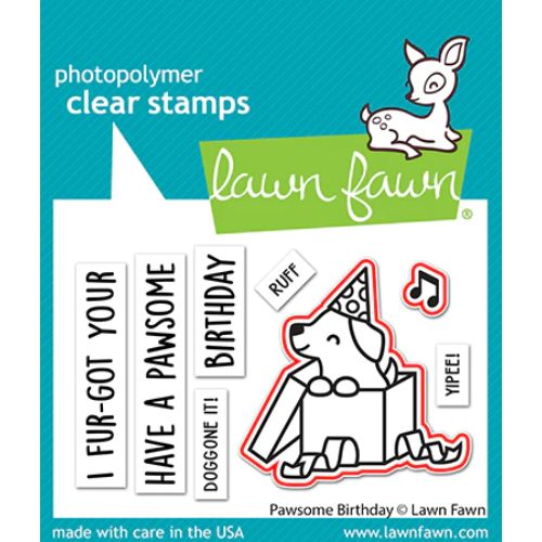 Lawn Fawn - Lawn Cuts - Pawsome Birthday Dies